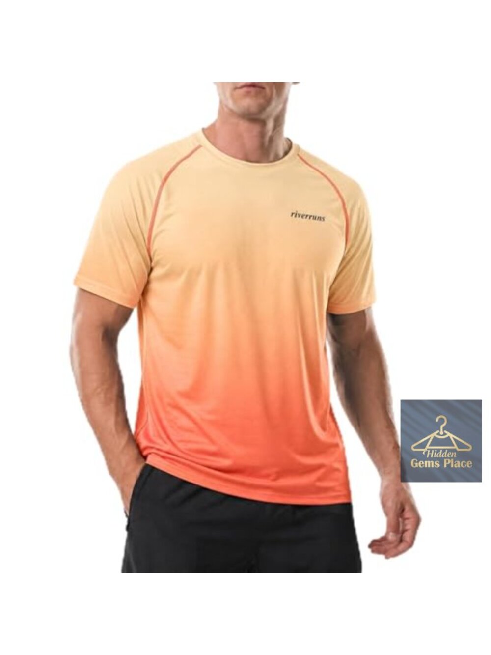 Men's UPF 50+ Quick-Dry Cooling Swim Shirt Rash Guard